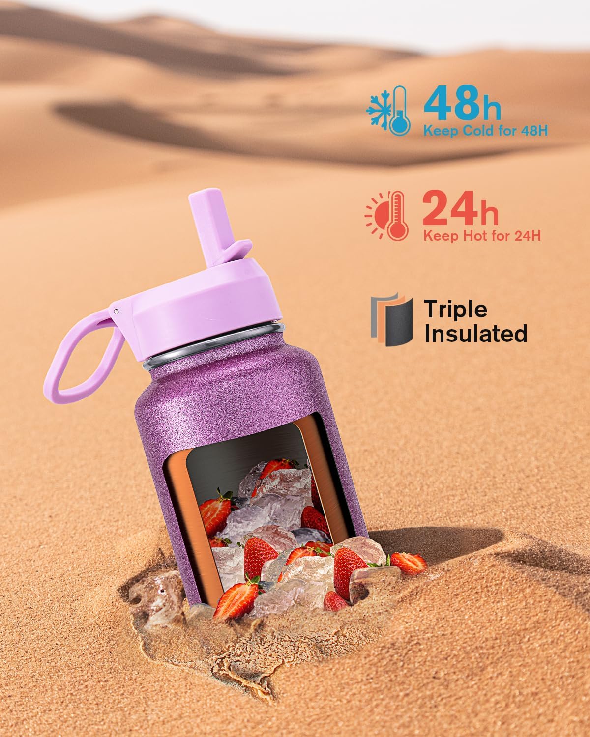 Detalle 2 de Coolflask Botella 32 onzas aislada
