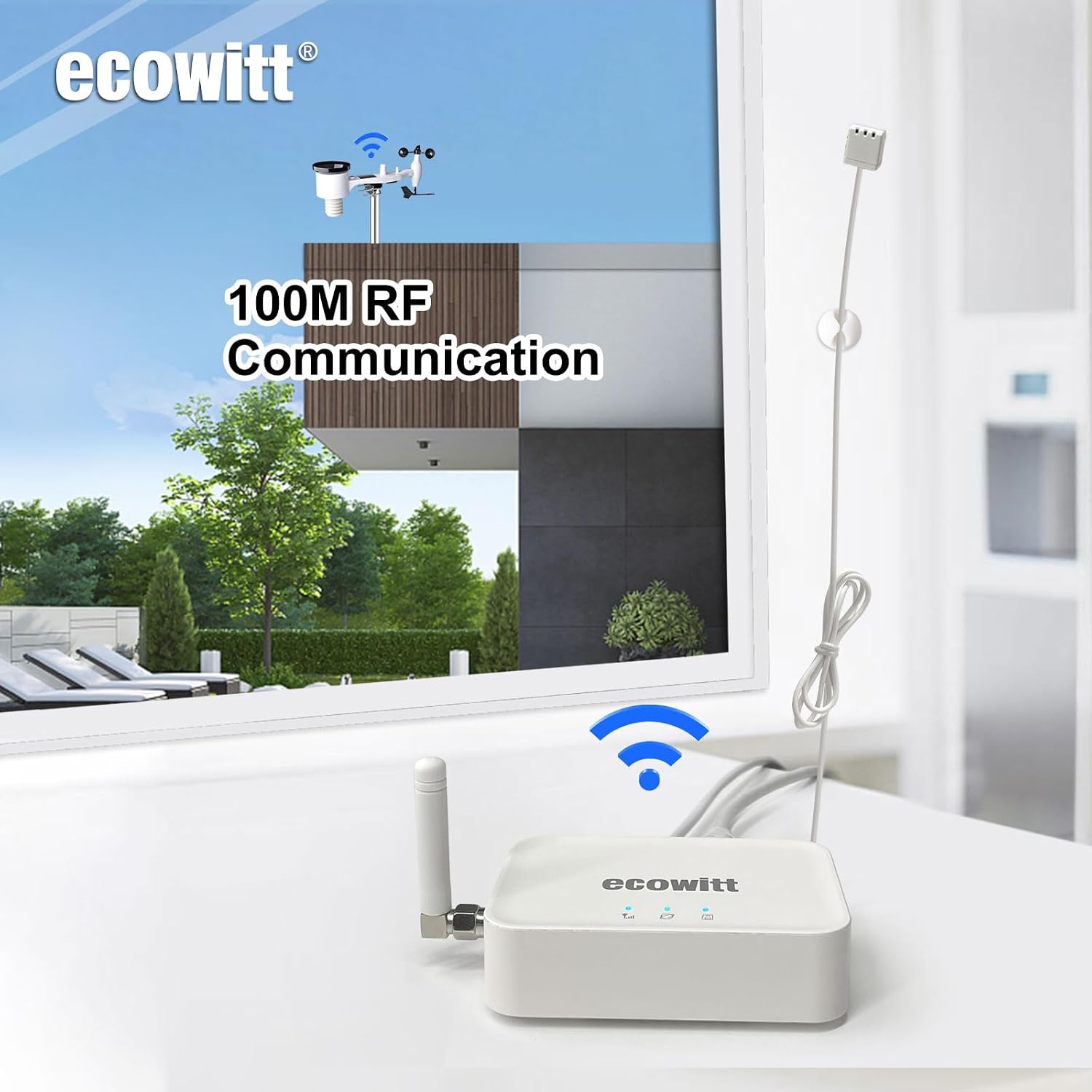 Detalle 2 de ECOWITT GW3002 stazione meteo 868 MHz