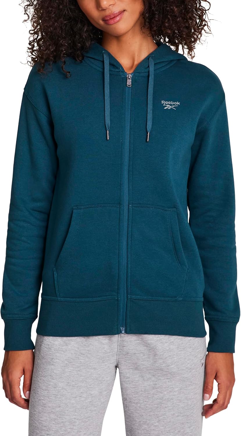 Thumbnail 6 de Reebok Women's Rhinestone Full-Zip Hoodie, Standard Fit, Midweight Cotton-Poly Review