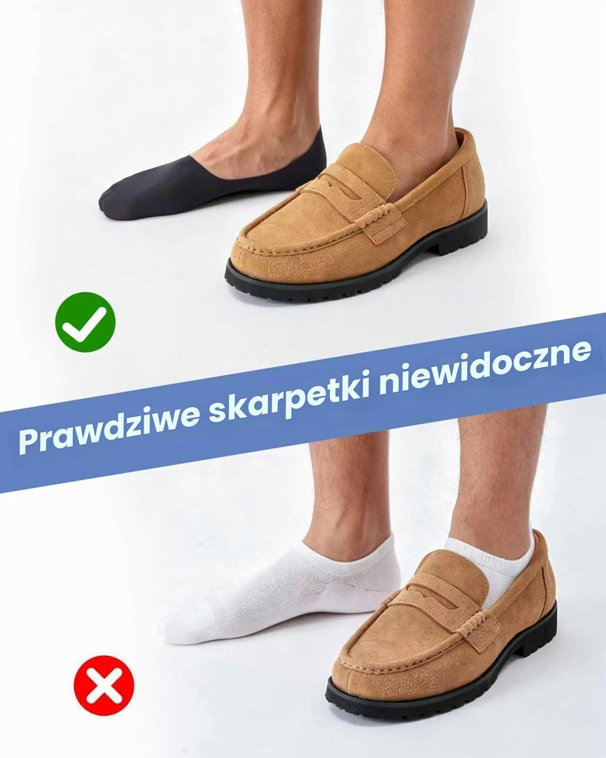 Thumbnail 6 de Effeet stopki męskie niewidoczne, 6 par, cienkie i z podwójnym silikonem