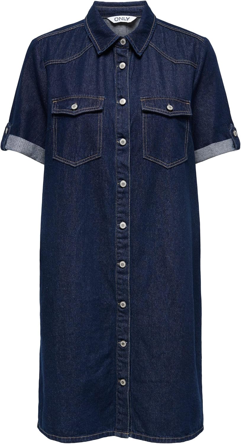 Detalle de ONLY Jeanskleid ONLLISA Kurzes Kleid – Denim Dress