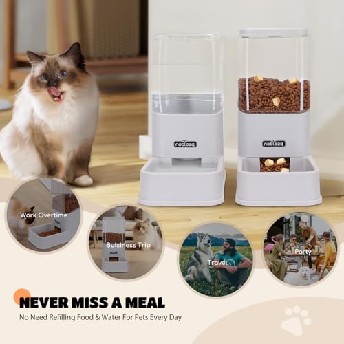 Thumbnail 2 de Nobleza Comedero automático y bebedero para gatos y perros con dispensador de agua de 3,8 L y comida (pack de 2)