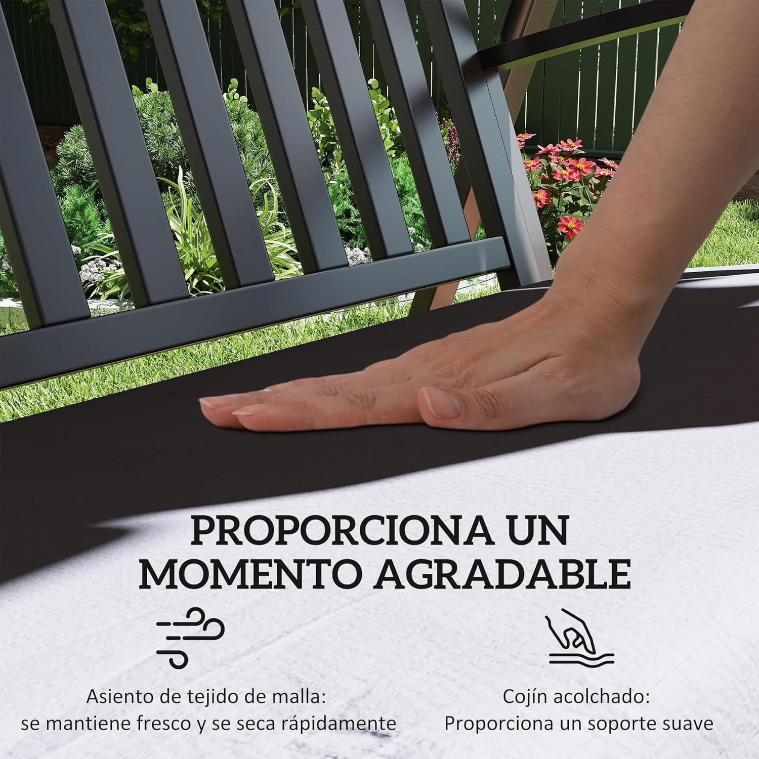 Thumbnail 3 de Outsunny Columpio 3 plazas 360 kg