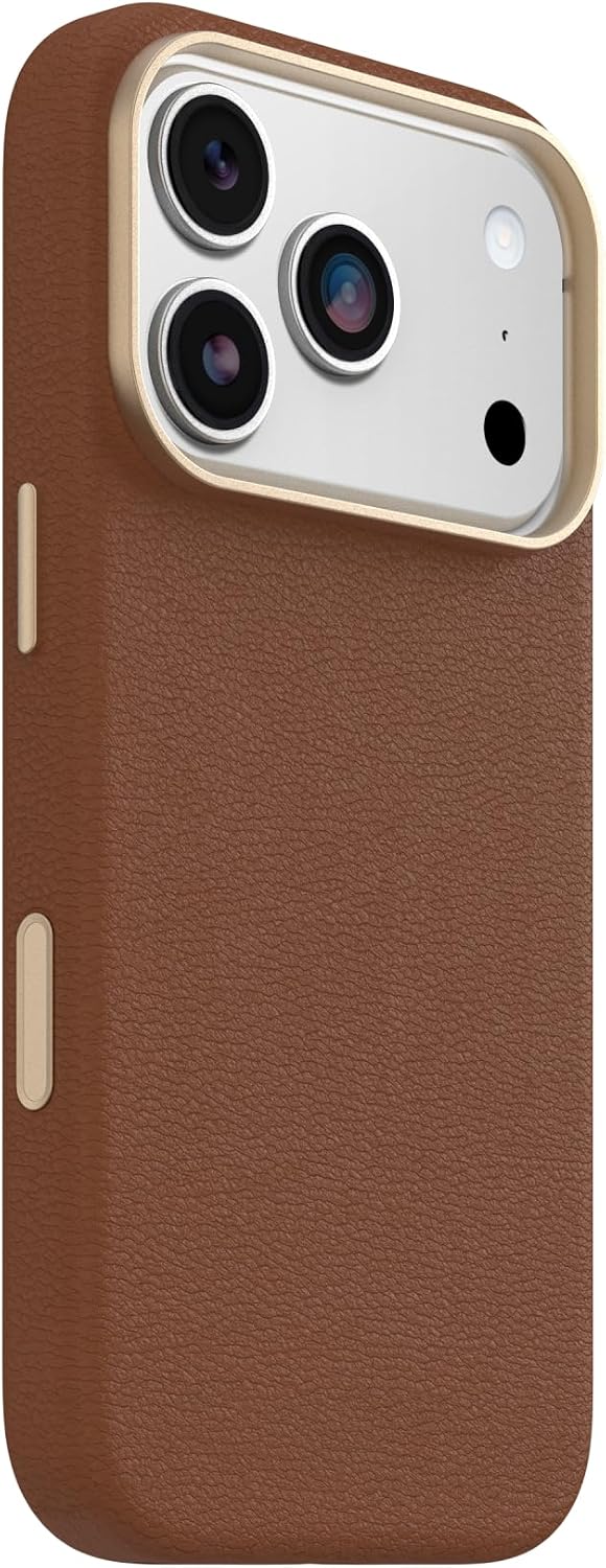 Detalle 2 de OtterBox Symmetry Series iPhone 17 Proケース サボテンレザー調・MagSafe対応・デザートサドル