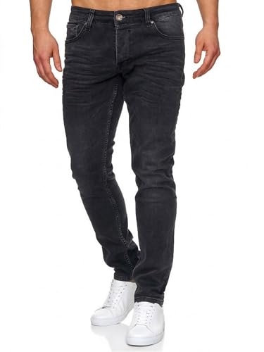 Detalle de Tazzio Jeans Herren Slim Fit Stretch – Denim 16533 (32/32, Schwarz) mit moderner Passform