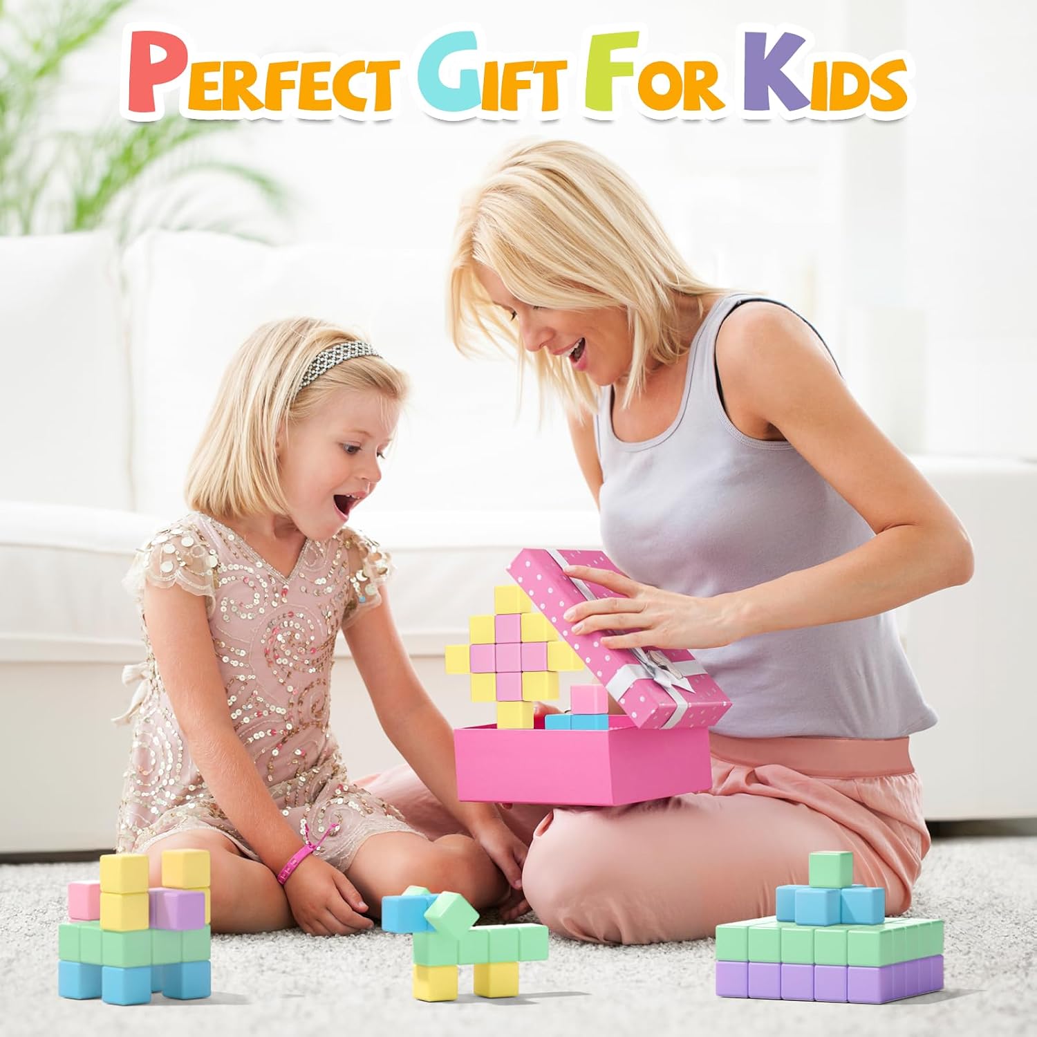 Thumbnail 6 de Magnetic Blocks 30 PCS: Large Magnetic Building Blocks for Toddlers