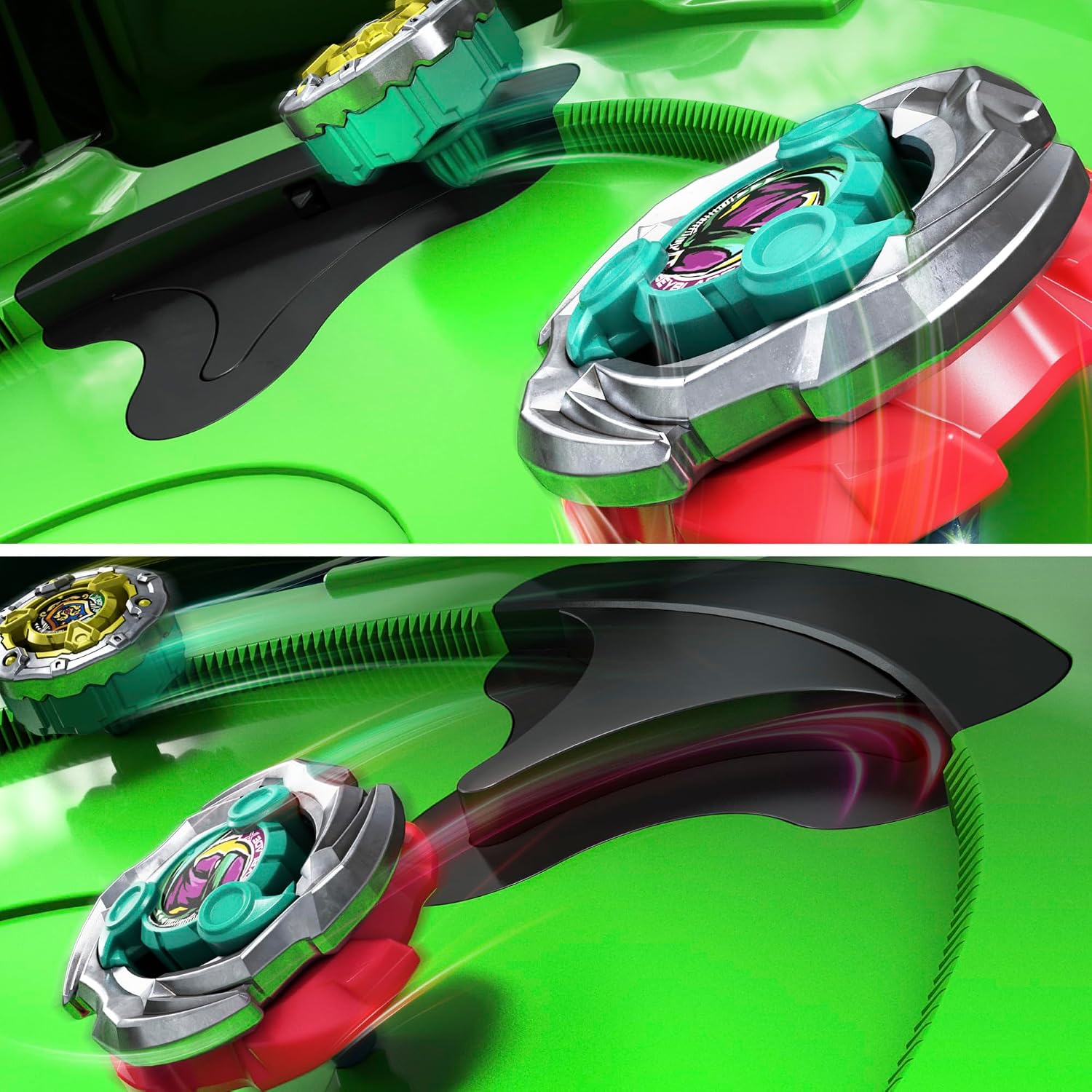 Thumbnail 5 de Hasbro Beyblade X Sneak Attack Battle-set met Beystadium, twee tollen en launchers