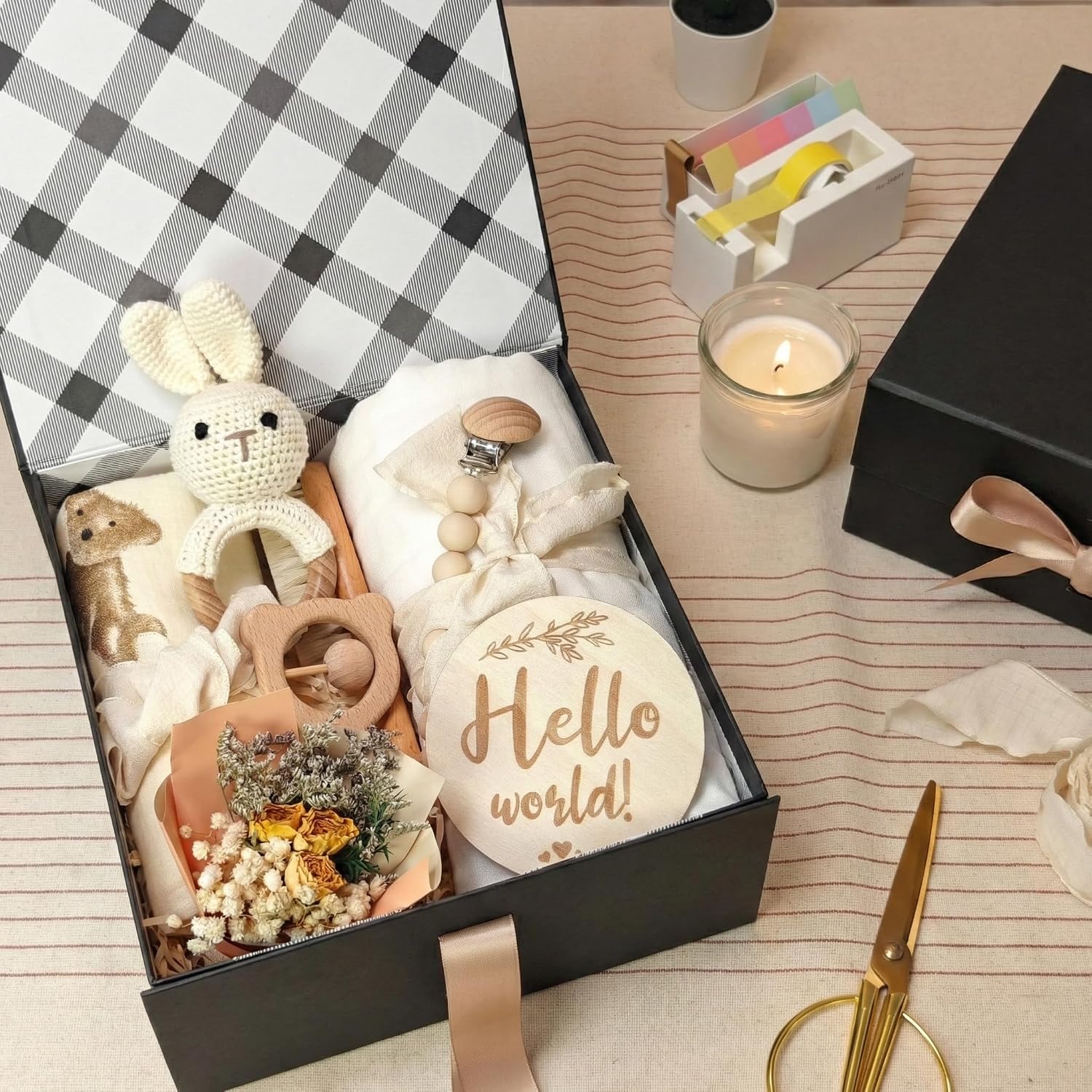 Thumbnail 3 de Tekhoho Schwarze Geschenkbox mit Magnetdeckel – 22x22x10 cm Premium-Verpackung