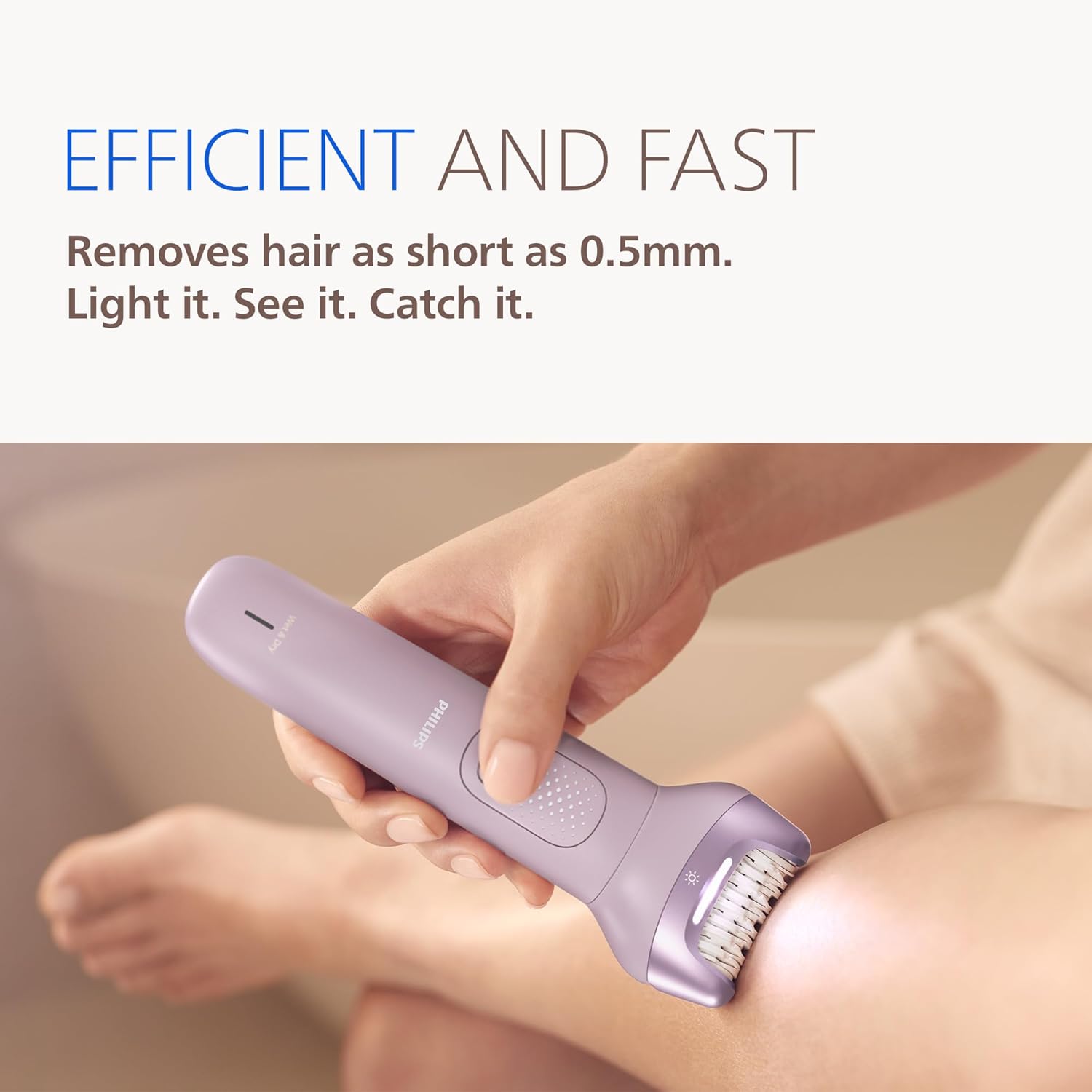 Detalle 2 de Philips Epilator Series 9000 BRE728/00: Cordless Wet & Dry, ProGuide, 60-Min Runtime