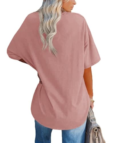 Thumbnail 1 de Ebifin Tee-Shirt Femme Décontracté Oversize Rosa clair XXL