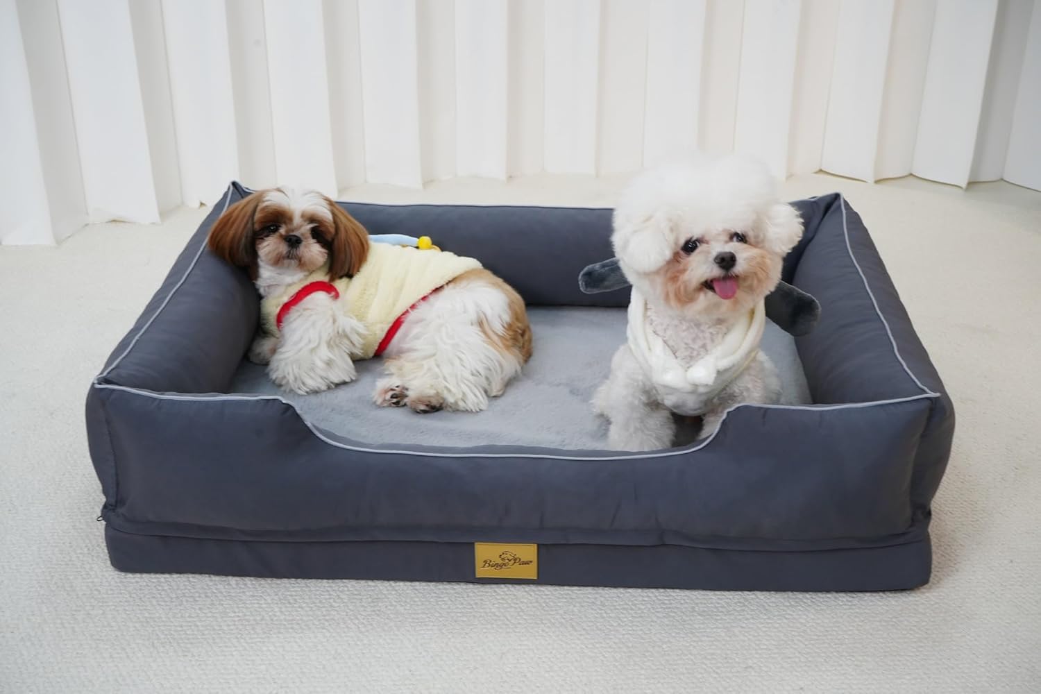 Detalle 2 de BingoPaw Orthopedic Dog Bed Large – Sofa-Style with Bolster Sides