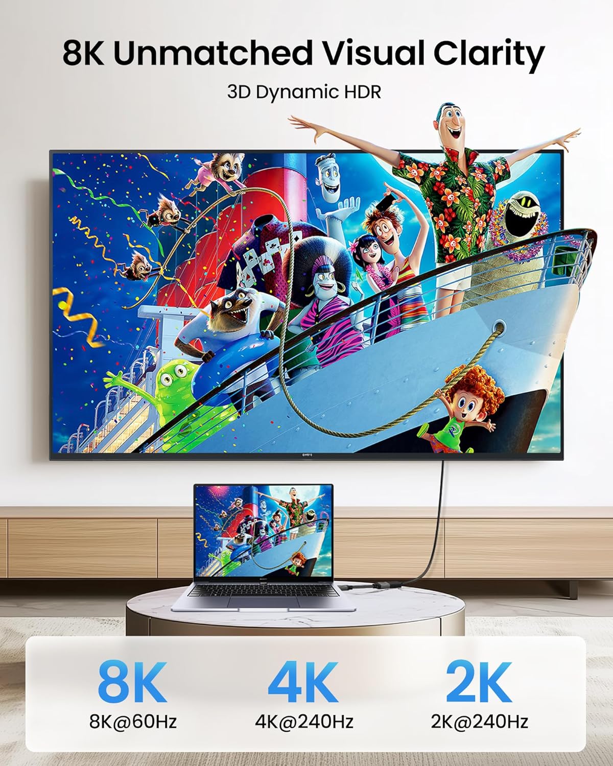 Thumbnail 1 de Silkland Micro HDMI to HDMI 2.1 Adapter 8K
