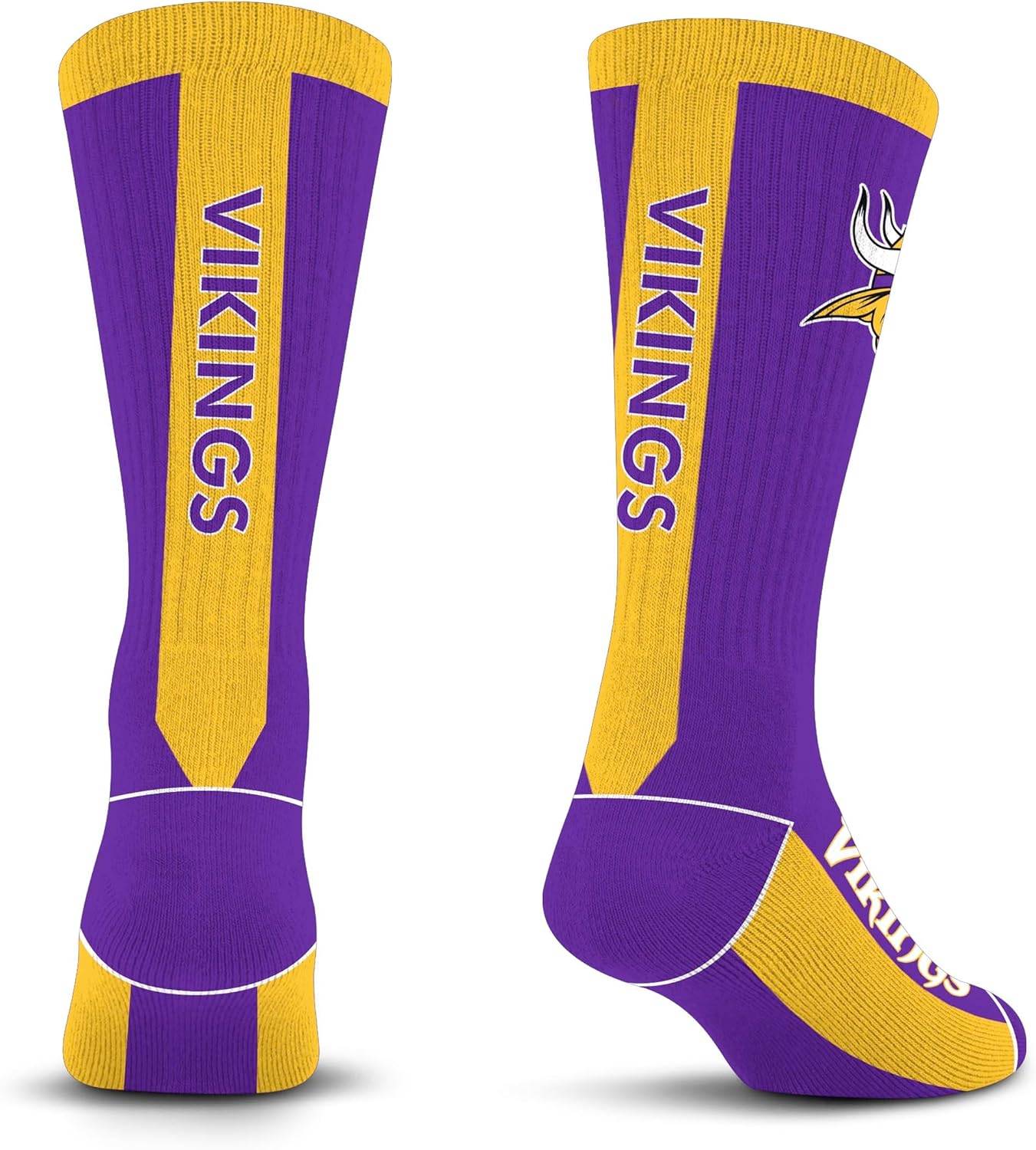 Detalle 2 de For Bare Feet NFL MVP Crew Sock (Unisex) – Minnesota Vikings, Medium