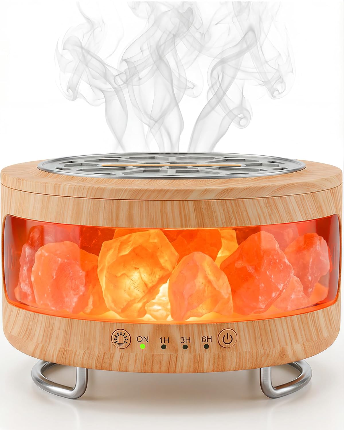 Detalle de gofuch H2 Essential Oil Diffuser with Himalayan Salt Lamp, 350 mL