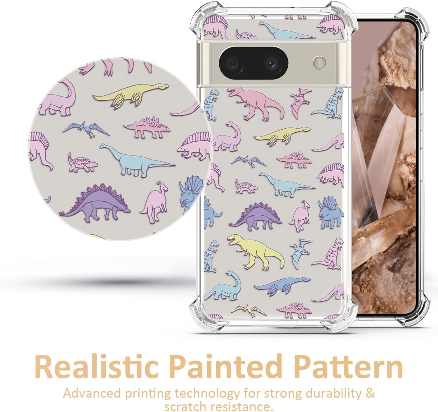 Thumbnail 4 de CAROKI Clear Case for Google Pixel 8A, 1 TPU phone case