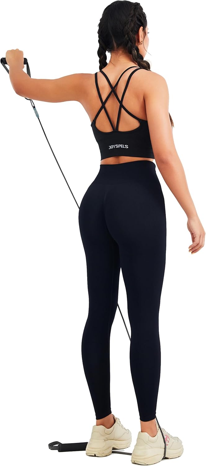 Thumbnail 4 de JOYSPELS Women's Seamless Longline Sports Bra with Removable Pads – Slim Straps, 4-Way Stretch