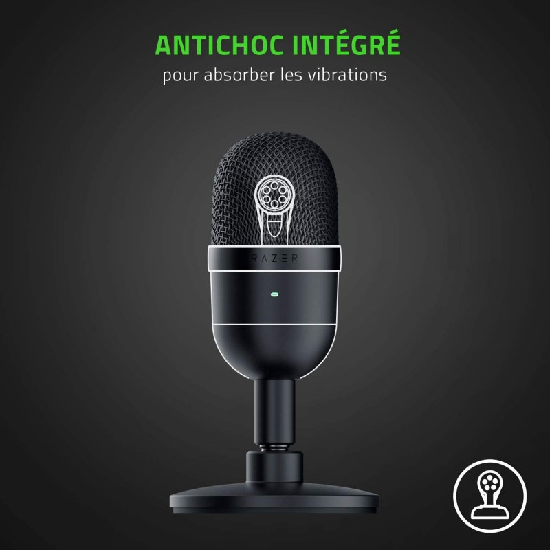 Detalle de Razer Seiren Mini: micrófono condensador ultracompacto para streaming