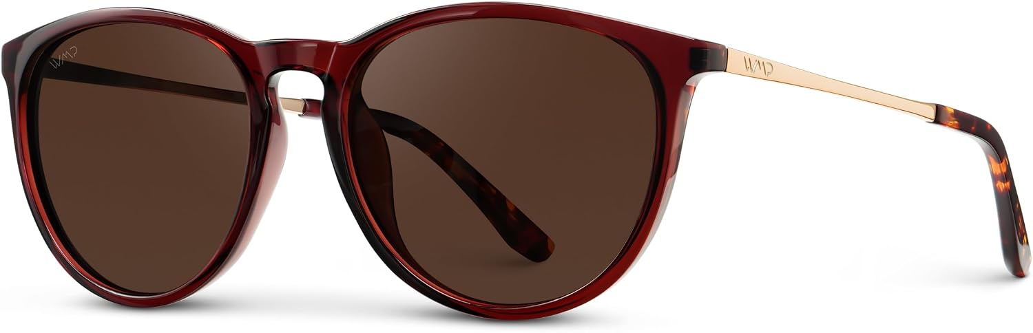 Detalle 2 de WearMe Pro Round Polarized Sunglasses for Women with UV400 Protection (Vintage Retro Style)