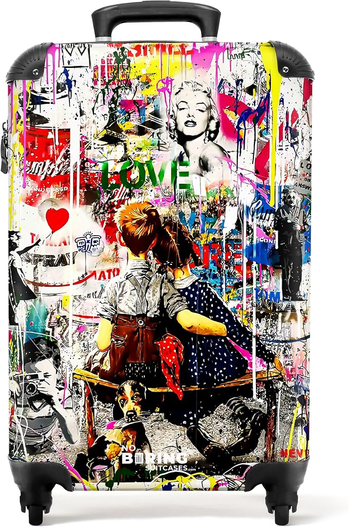 Detalle de NoBoringSuitcases Maleta de Mano Trolley Multicolor 🎨