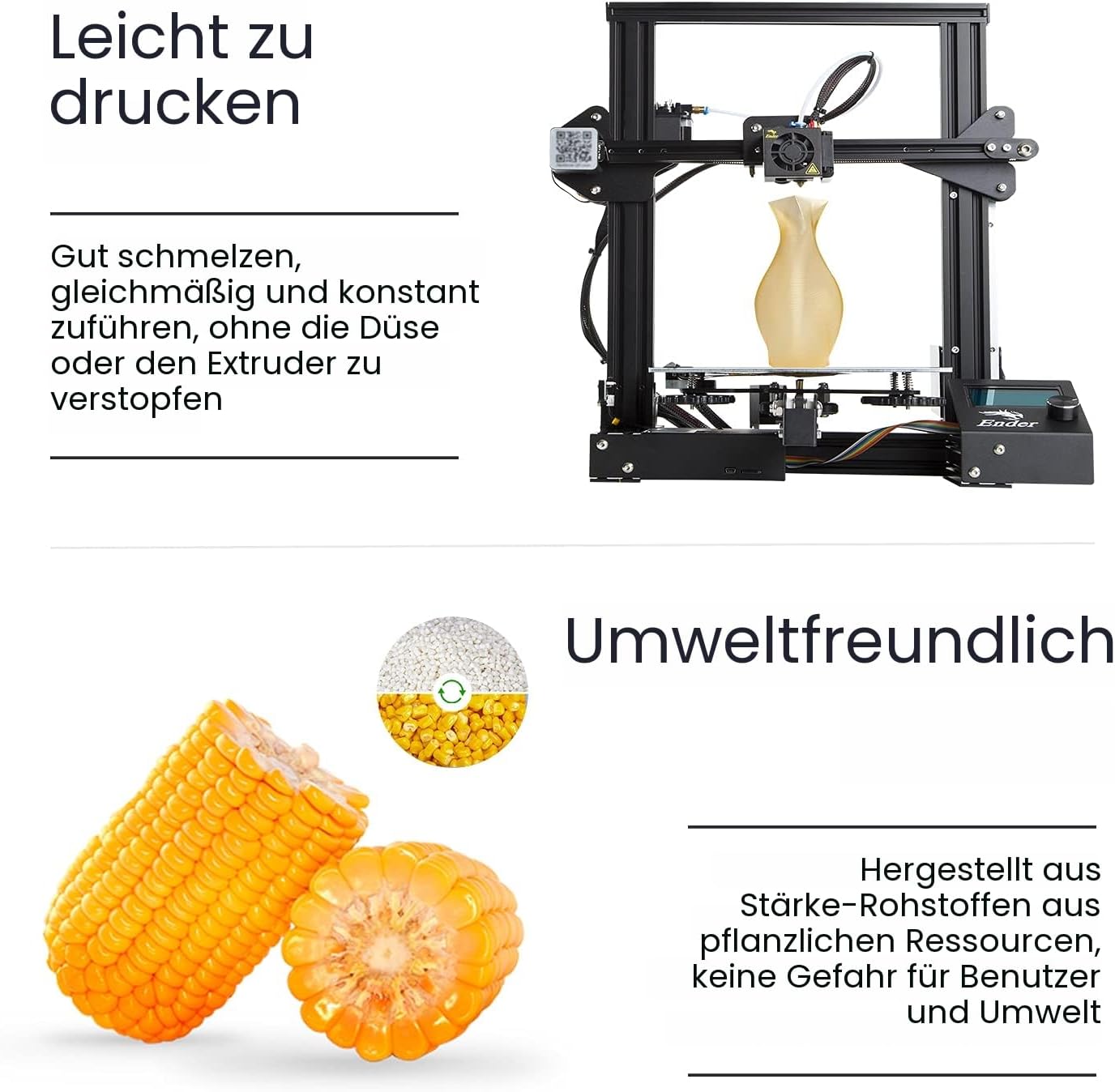 Thumbnail 4 de eSUN PLA+ 3KG 3D Drucker Filament Silber