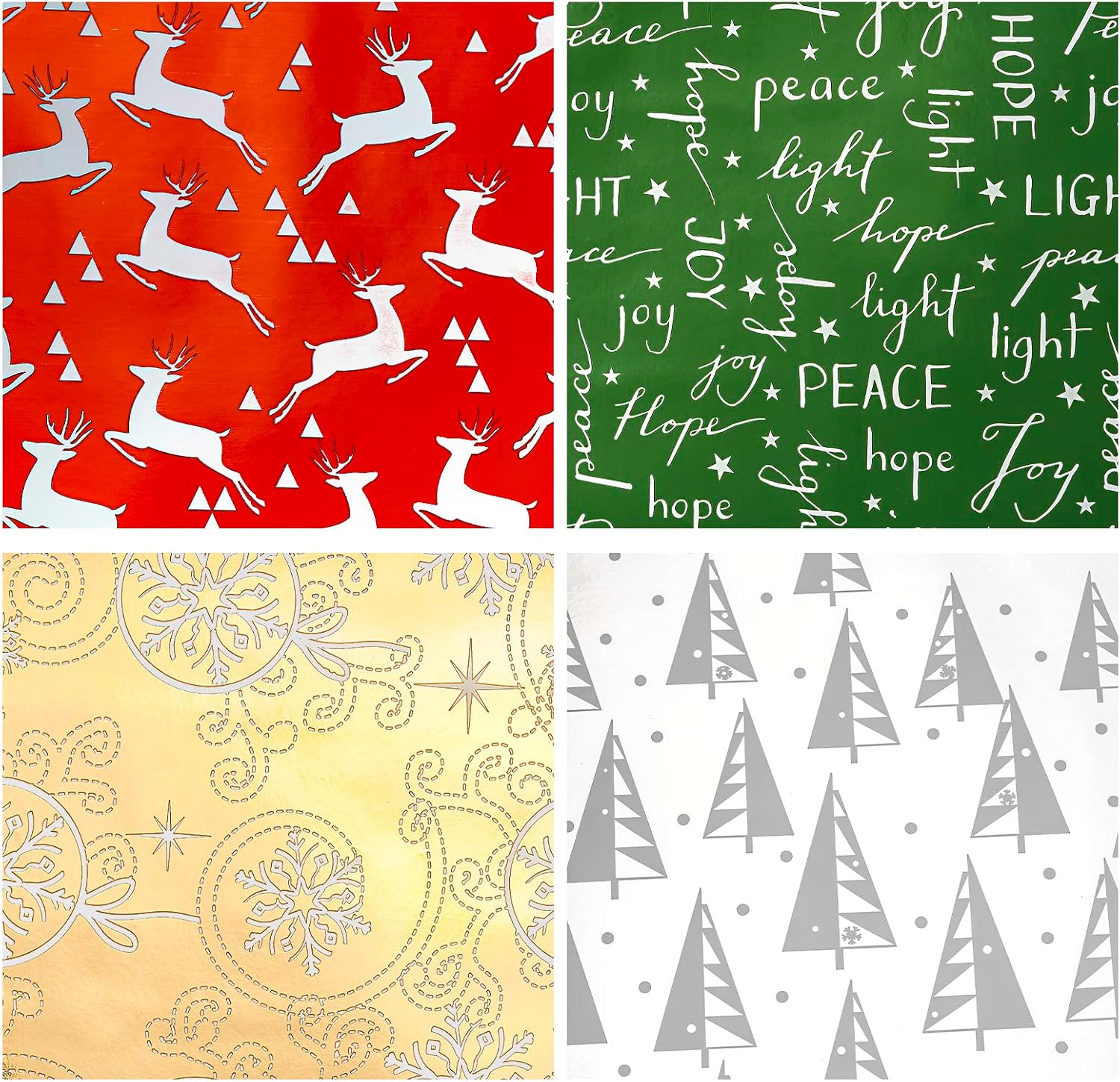 Thumbnail 6 de WRAPAHOLIC Christmas Wrapping Paper, 4 Foil-Accent Rolls, Red, Green, Gold and Silver