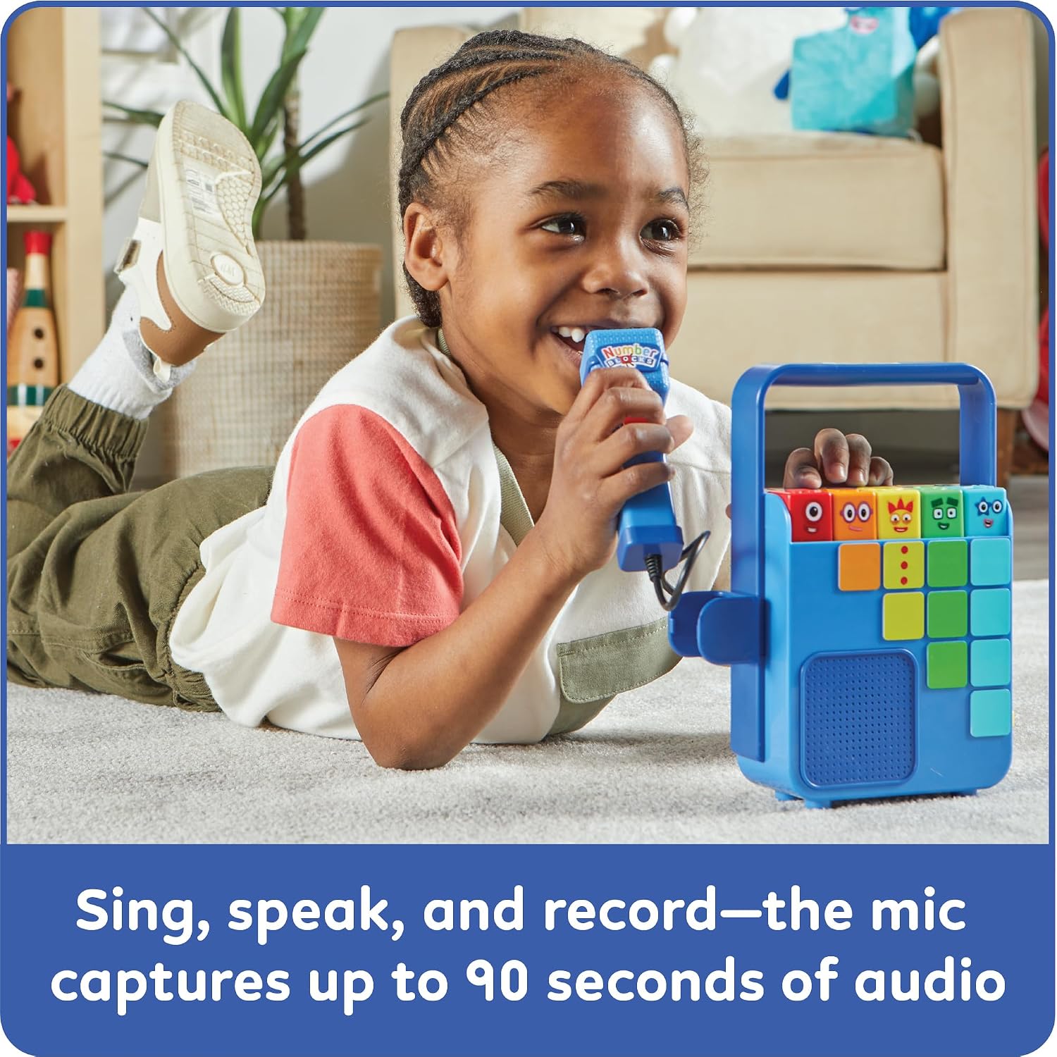 Detalle 2 de Learning Resources Numberblocks Sing and Record Music Player – a portable counting musical toy