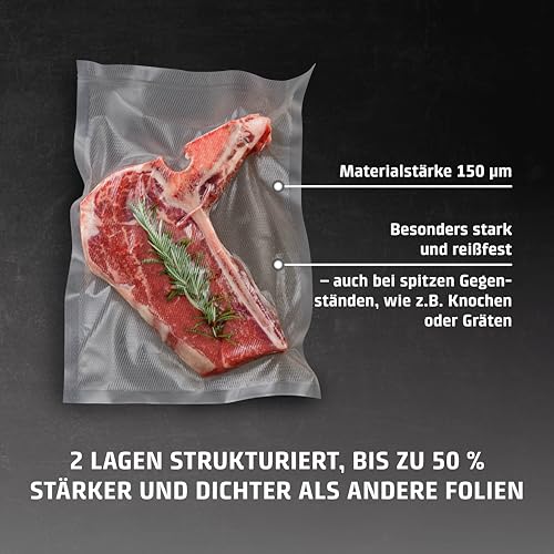 Thumbnail 1 de CASO 8 Sterne Profi-Vakuumfolienrollen 20 x 600 cm – 2 Rollen, BPA-frei, 150 µm