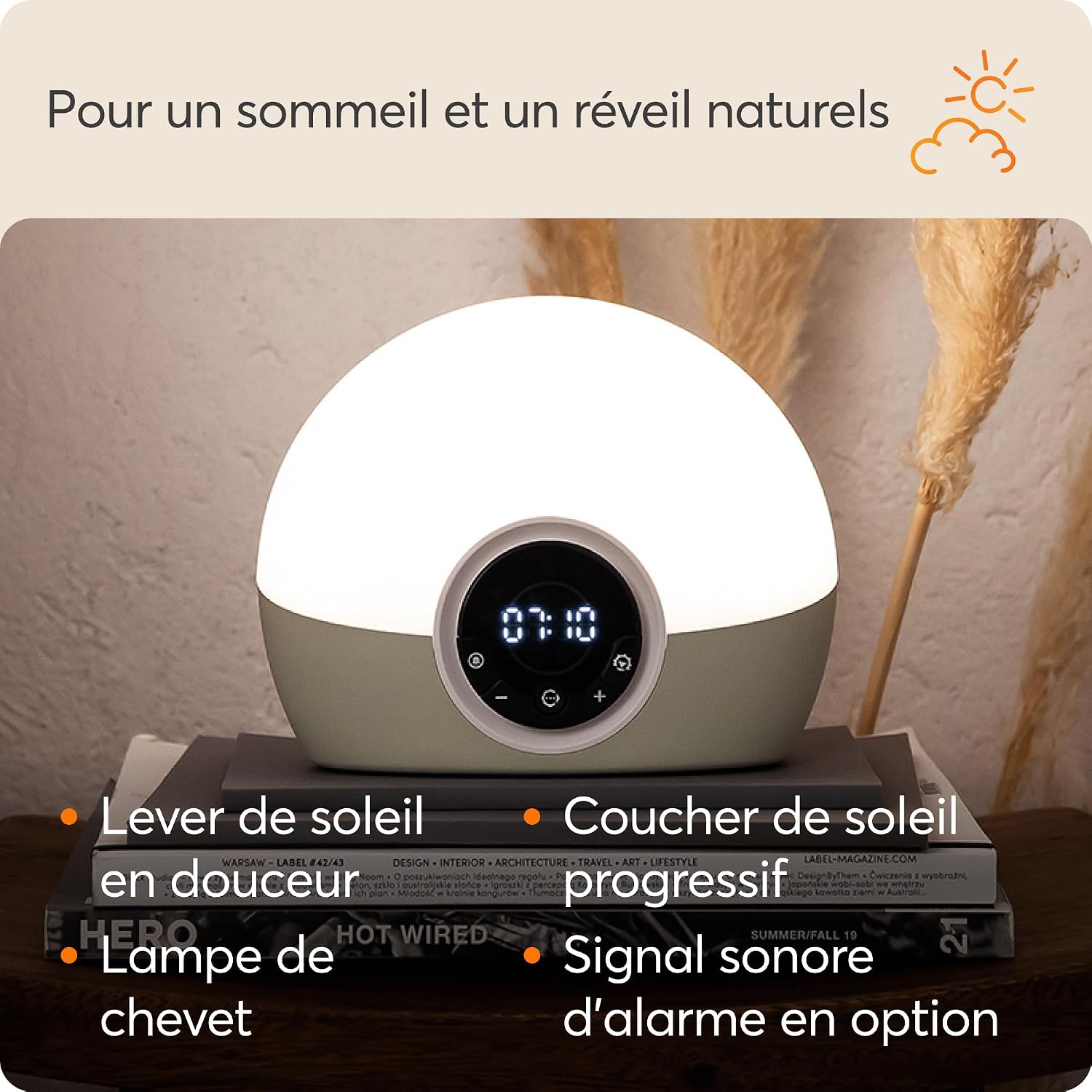 Thumbnail 1 de Lumie Bodyclock Spark 100 – Réveil et simulateur d’aube avec lampe de chevet