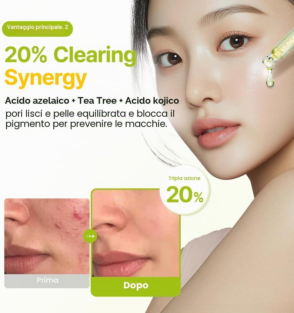 Thumbnail 5 de PURITO Acido Azelaico 10% Siero al Tè dell'albero Kojic e Tea Tree – tripla azione per imperfezioni e tono uniforme