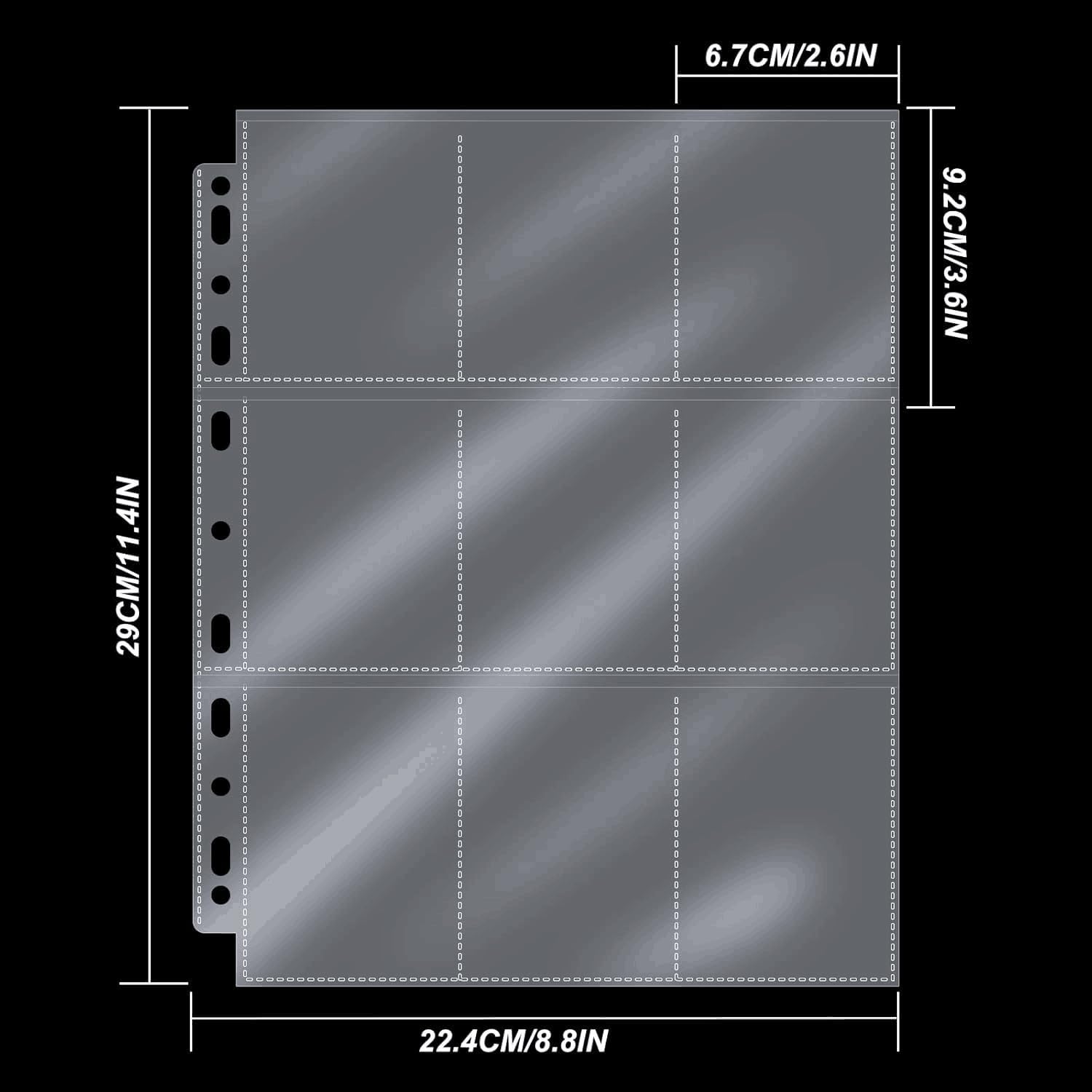 Detalle de OSDUE P-TFKC20220413-FBA kaarthoezen, A4, 30 bladen voor 540 kaarten