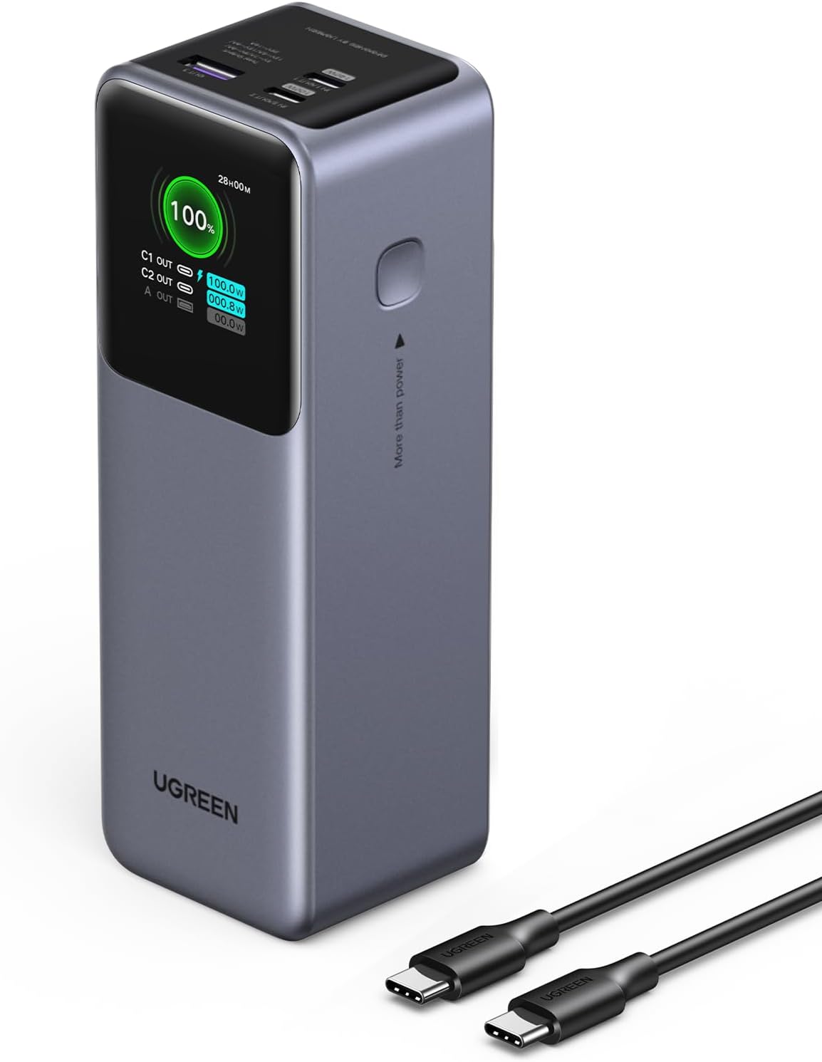 Detalle de UGREEN Nexode power bank 25,000mAh 200W