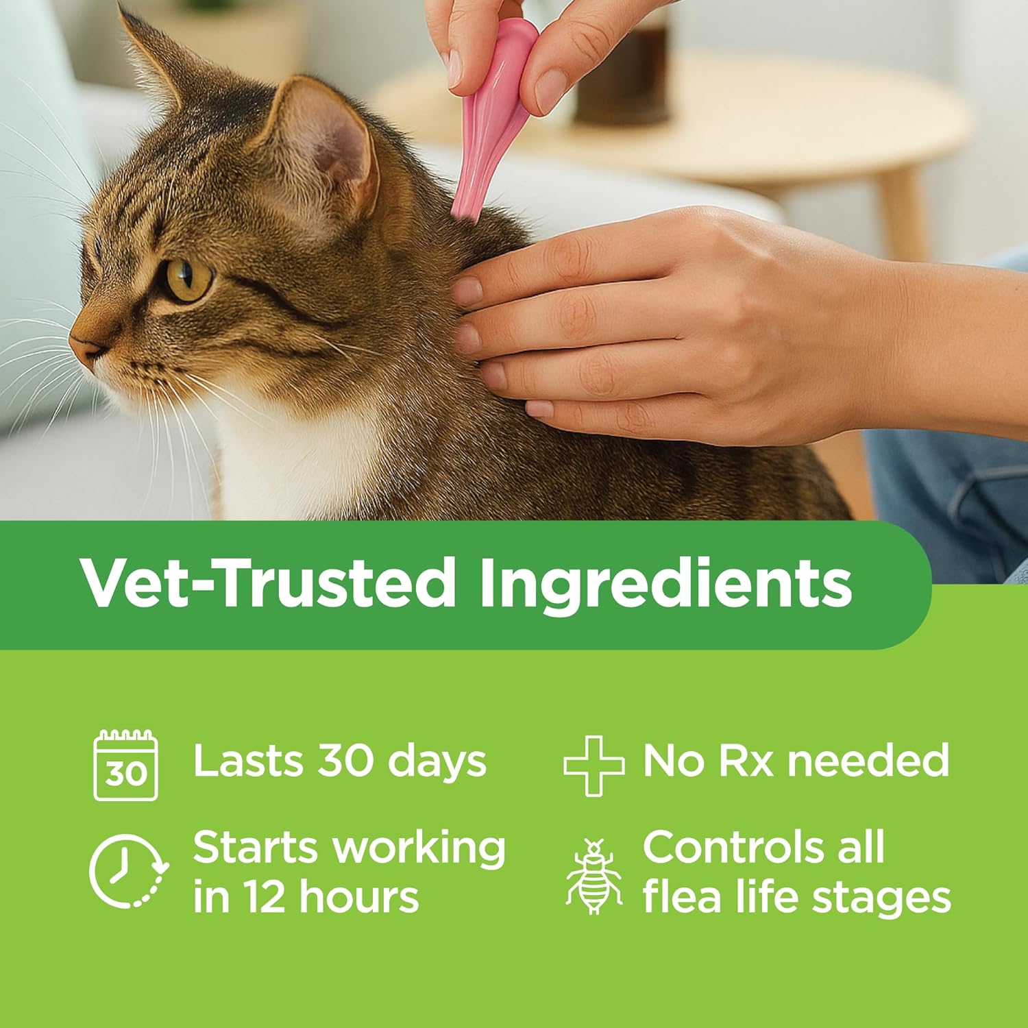 Detalle de TevraPet Actispot II Flea Treatment for Large Cats (9+ lbs) — 6 Doses