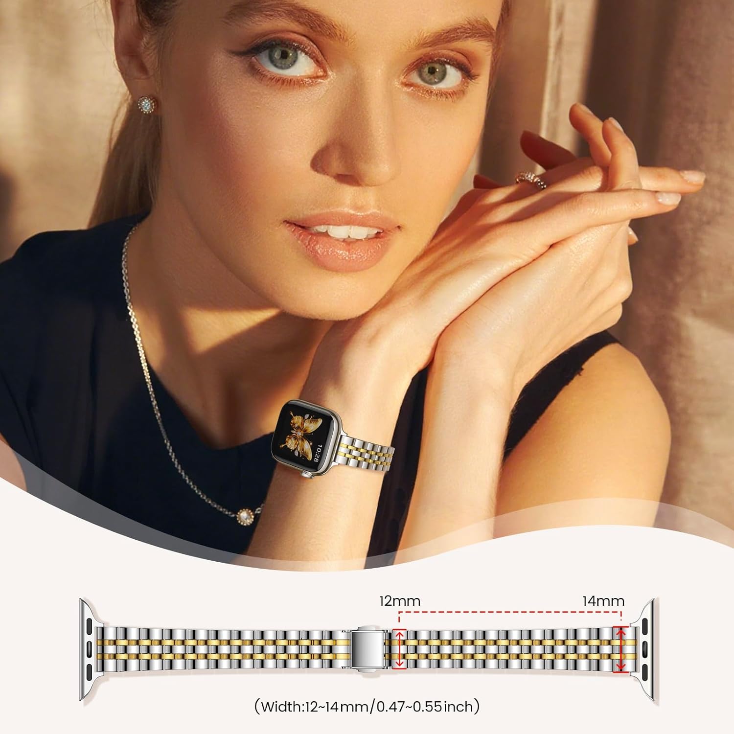 Detalle 2 de STIROLL Slim Metal Band 12–14mm