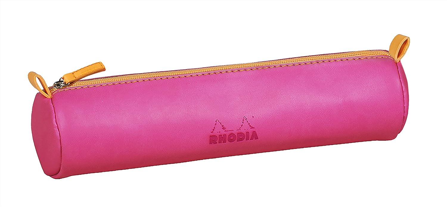 Rhodia Rhodiarama 319009C – okrągły piórnik z zamkiem, fuksja