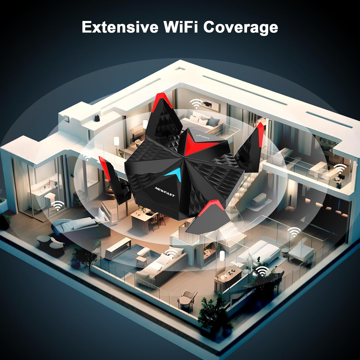 Thumbnail 3 de NEWFAST AXE5400 USB 3.0 WiFi 6E Dongle with Gigabit Wi-Fi (6G/5G/2.4G) for Windows 10/11