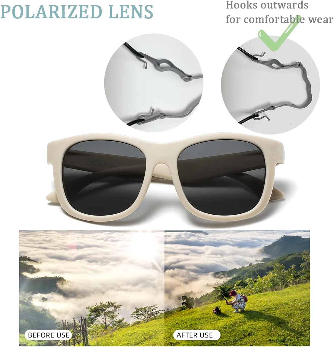 Detalle 2 de Musivon Kinder Sonnenbrille UV400, ab 6 Monaten