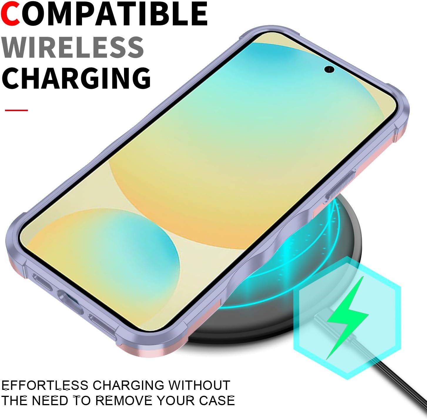Thumbnail 4 de Asuwish Hybrid Rugged Case with Tempered Glass Screen Protector for Samsung Galaxy S24 FE 5G