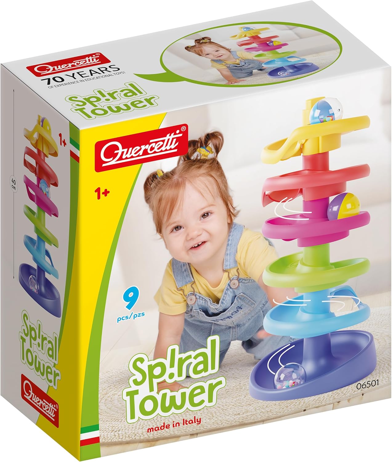 Detalle de Quercetti Spiral Tower: Pista Biglie Educativa per Bambini 12 Mesi+