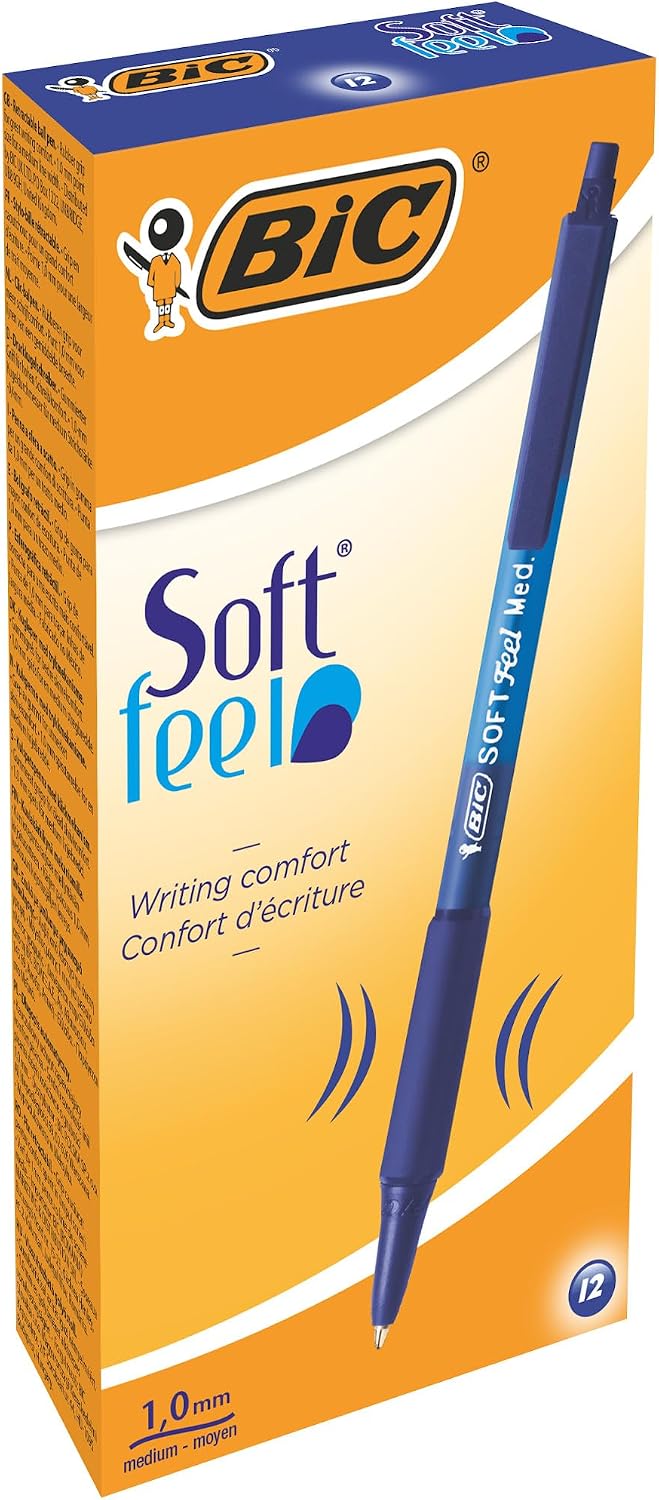Detalle de BIC Soft Feel retráctiles 1,0 mm azul