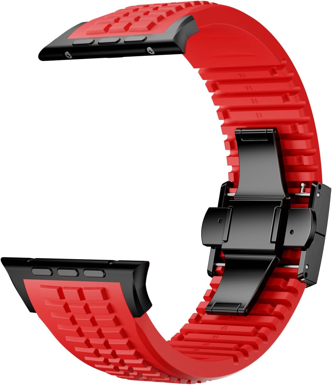Detalle de VKEOO Modern Silicone Watch Band for iWatch Ultra 2 / Ultra / Series 10–7 (44–49mm)