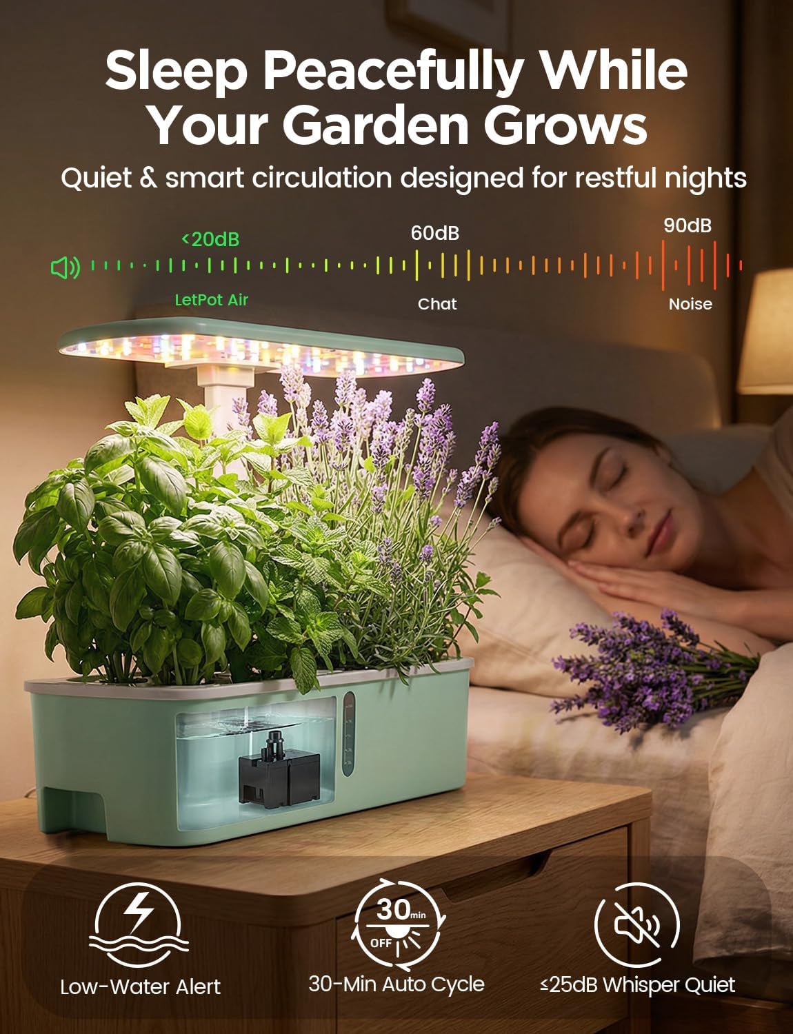 Thumbnail 5 de LetPot LPH-Air WiFi Hydroponisches Anzuchtsystem – Intelligentes Indoor-Gartenkit mit 24W LED