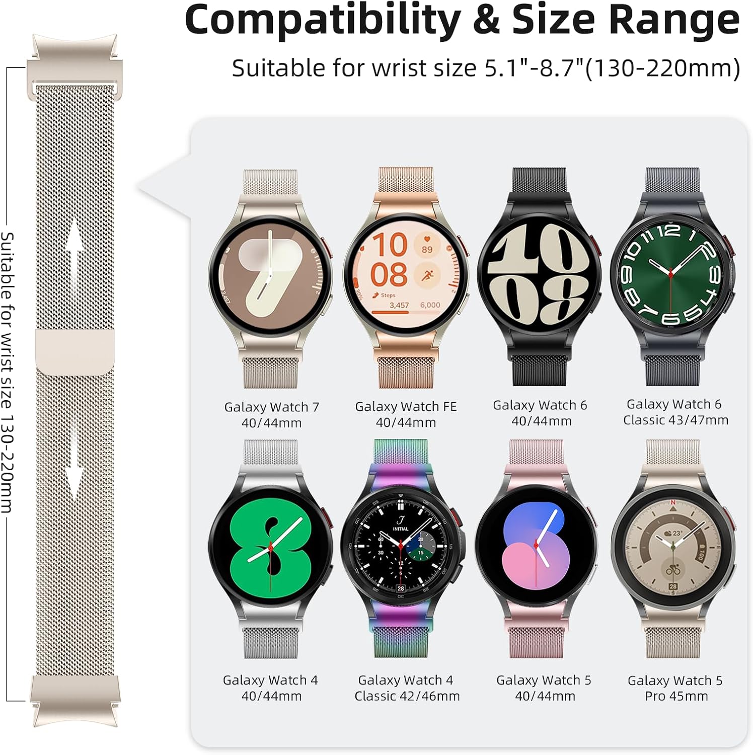 Thumbnail 6 de PIOWNN Metallarmband Galaxy Watch 7/6/5
