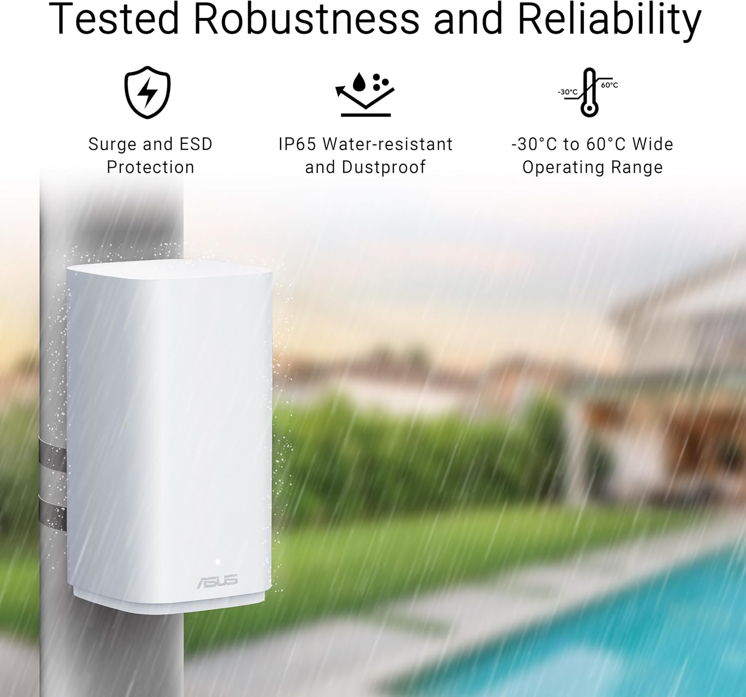 Thumbnail 4 de ASUS ZenWiFi BD4 BE3600 Outdoor Dualband WiFi 7 AiMesh (IP65, bis 235 m²) – erweiterbarer Outdoor-Router