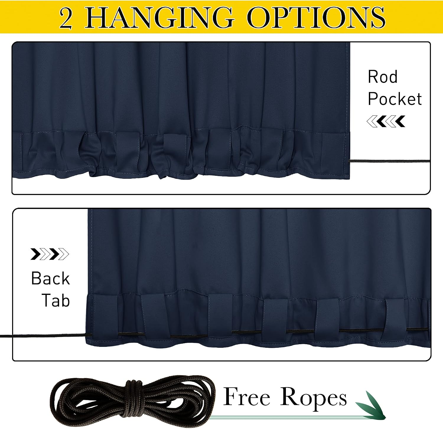 Detalle de NICETOWN Outdoor Curtains, 52 x 108 inches