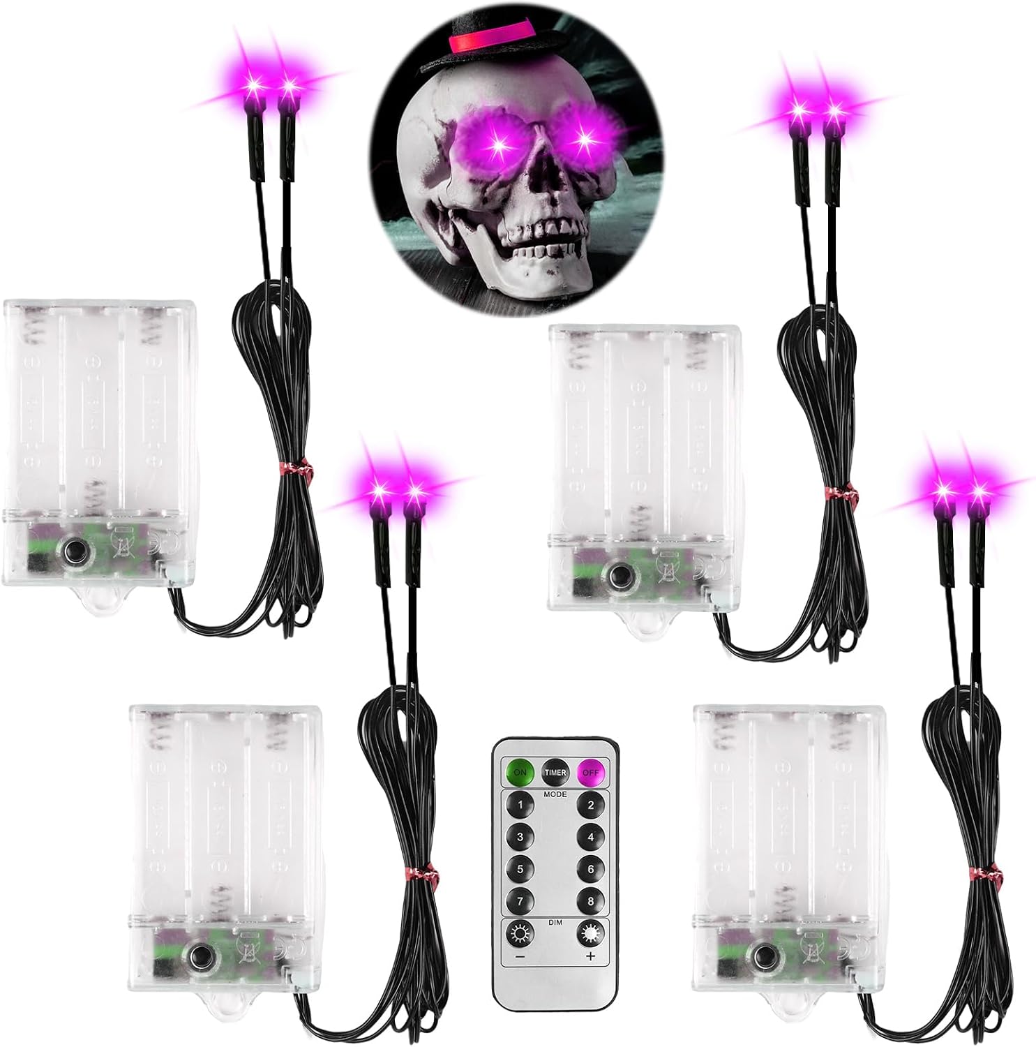 Thumbnail 6 de LCHUANG Halloween Glowing Eyes Lights, Purple