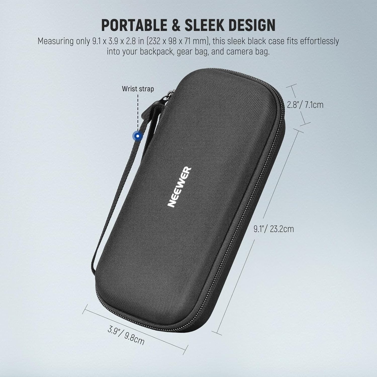 Detalle de NEEWER Tragetasche für DJI Osmo Pocket 3 (Pocket 3) AC025 – robuste Hartschale mit Zubehör-Netztasche