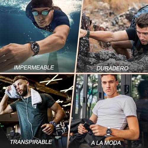 Thumbnail 6 de NotoCity Correa de silicona 22 mm para Garmin Fenix 5/6/7/8 (y más modelos) – Negro
