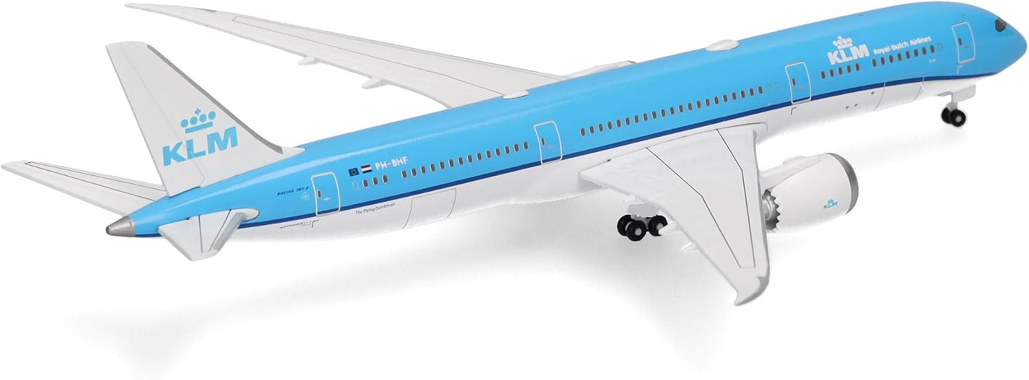 Detalle de Herpa 528085-003 KLM Boeing 787-9 Dreamliner, metalowy model 1:500