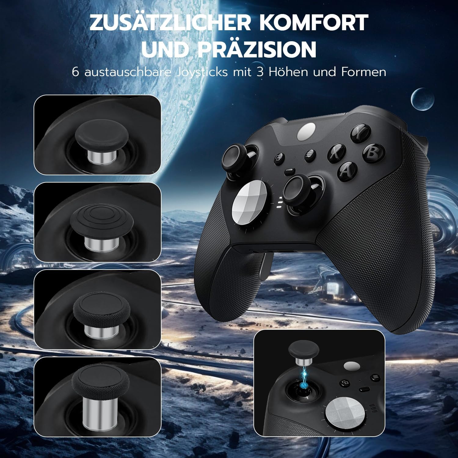 Thumbnail 1 de Mcbazel 13-in-1 Metall Thumbsticks Magnete & Trigger-Paddles für Xbox Elite Series 2 (1797)