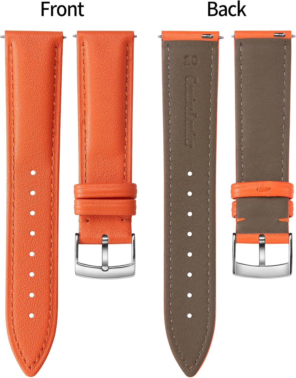 Thumbnail 1 de BINLUN Leather Watch Strap 12–22mm: Premium Calfskin, Quick Release, Multicolour